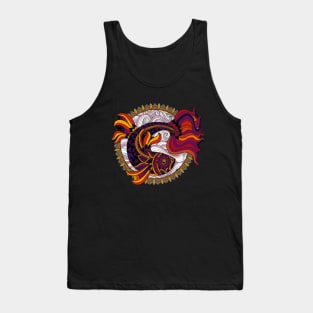 Artistic Fish Design Tank Top